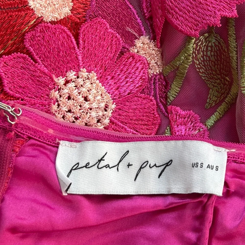 PETAL + PUP ‘Butterfields Strapless Mini Dress’ in Hot Pink - Picture 8 of 10